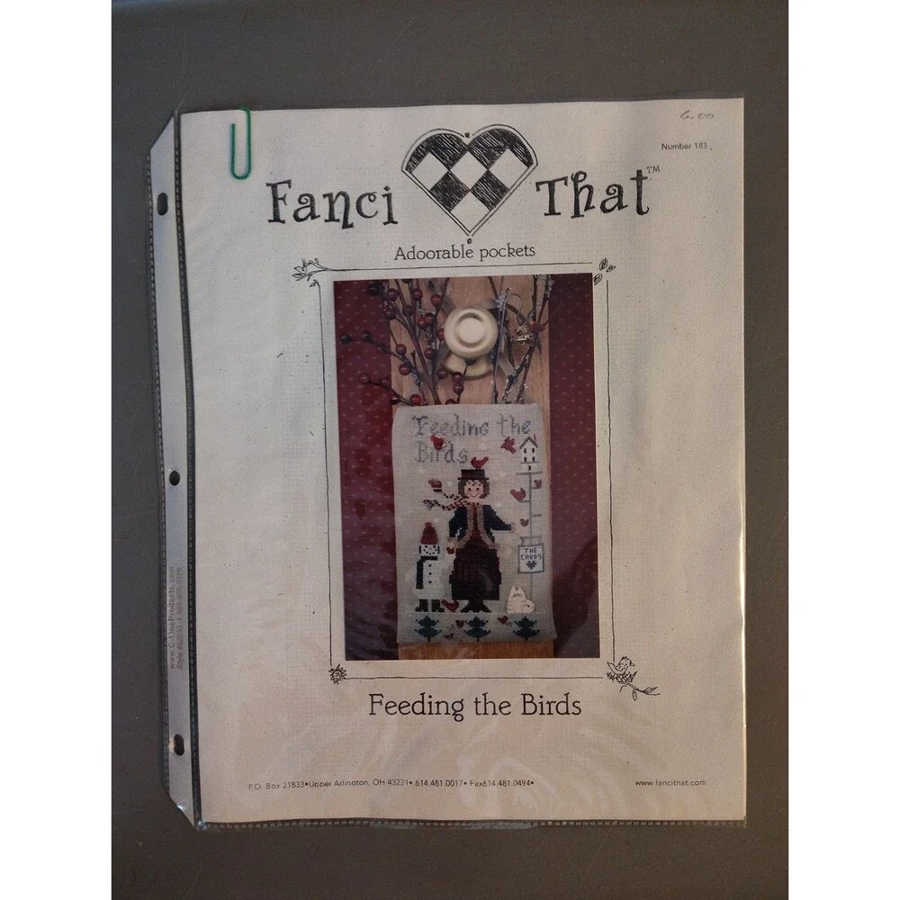 Fanci That Feeding the Birds Cross Stitch Pattern Chart Adoorable Pockets 183